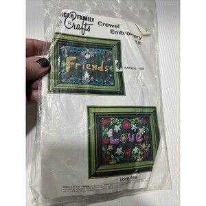 Vintage American Family Crafts ︱Crewel Embroidery Kit︱Love︱1970's